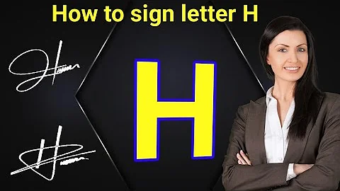 How to sign letter H | H signature style | H letter signature style