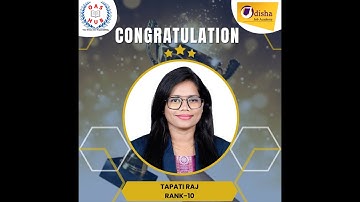 Tapti Raj #OPSC TOPPER RANK-10