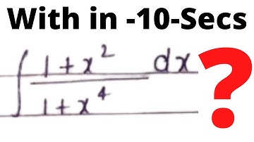 Integration of (1+x^2)/(1+x^4)|Integrations Short Trick|Pranav Pandey