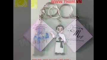 cơ sở sản xuất móc khóa mica, sản xuất móc khóa nhựa PVC, móc khóa đổ keo