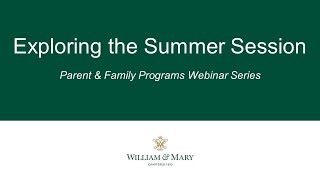 Exploring the Summer Session