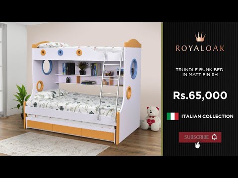 Royaloak | Trundle Bunk Bed In Matt Finish