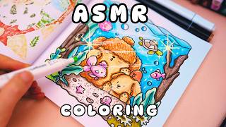 Satisfying Marker Coloring ASMR with Soft Music🌸Relax & Unwind | Cozy Cuties by Coco Wyo 👉62 screenshot 5
