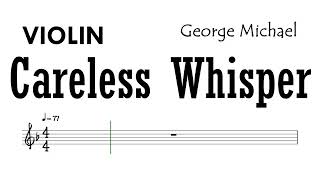 Download Lagu Careless Whisper Violin Sheet Music Backing Track Partitura George Michael MP3