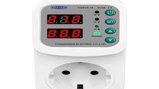 TOMZN Automatic Voltage current Protector Socket AC 110V 220V Adjustable 16A Power Surge Protector E