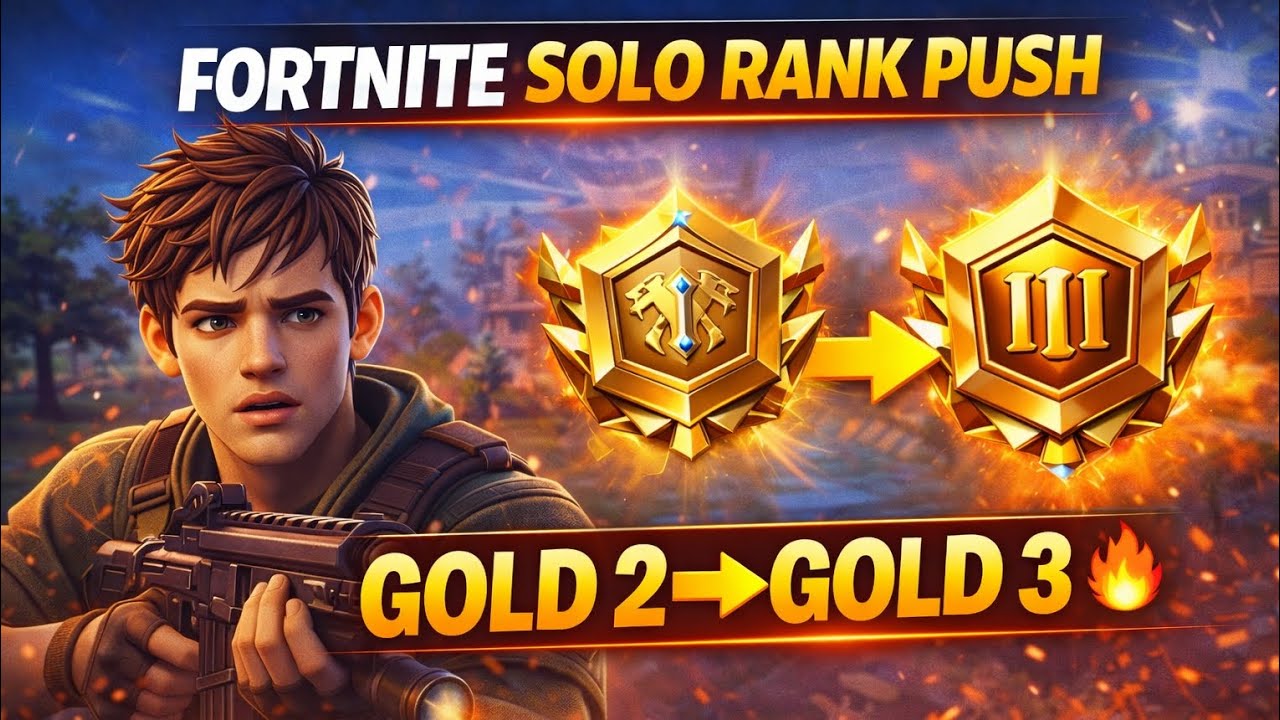 From Gold 2 to Gold 3 😤 SOLO Rank Push | Fortnite Ranked