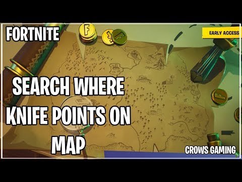 Video: Fortnite Knife Point Location - Søk Der Kniven Peker På Treasure Map Forklart