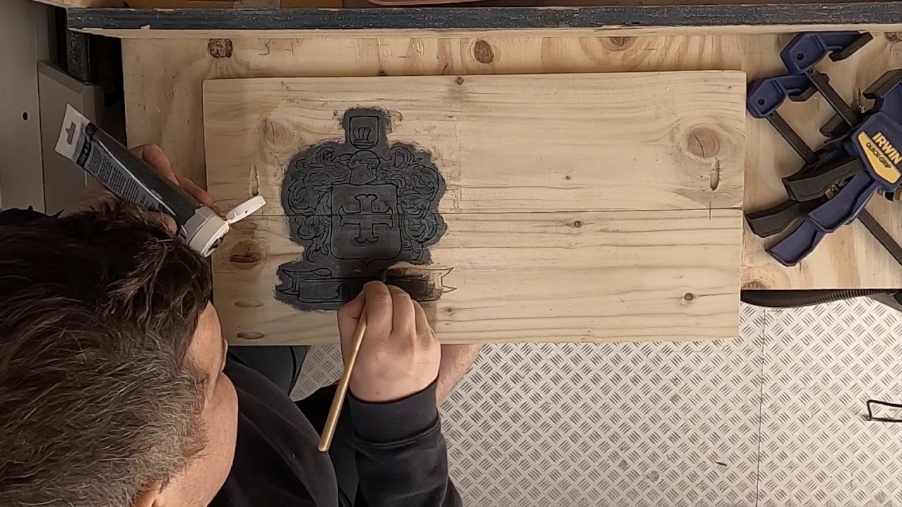 Making My Grandad's Plaque (Molyneux Coat Of Arms)