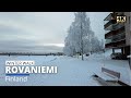 Capital city of lapland finland  winter walk in rovaniemi