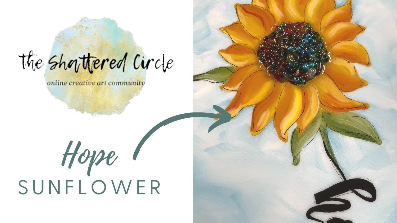 Hope Sunflower (Glass & Resin Art Tutorial) YouTube