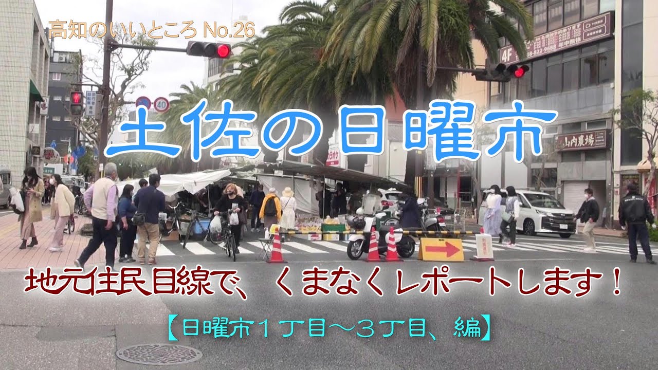 土佐の日曜市、地元住民目線でくまなくレポートします！【日曜市1丁目～3丁目、編】