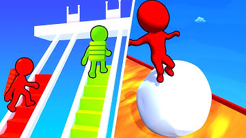 Bridge Race vs Snow Race 3D 🌉❄️⚡🏁 Walkthrough Max Levels Gameplay (Android/iOS) MS9LD6