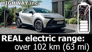 2025 Toyota C-HR PHEV Electric Range: City, Highway Real-Life mpkWh, kWh/100 km Plug-In Hybrid Prime