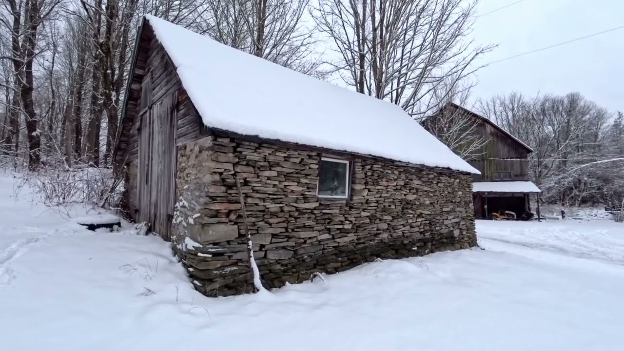 Can we save this former farm? Wintertime pretty. #property #potential #restoration 