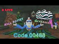 Live with Fans doing Giveaway Code 00488