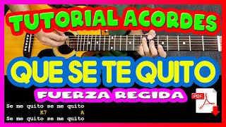 Video thumbnail of "[TUTORIAL] ¿Que Se Te Quito? - Fuerza Regida - Acordes - LETRA - GUITARRA"