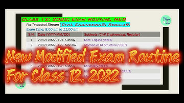 Class 12 Exam Routine 2082 // New Modified Exam Routine // New Routine of Class 12 // NEB //