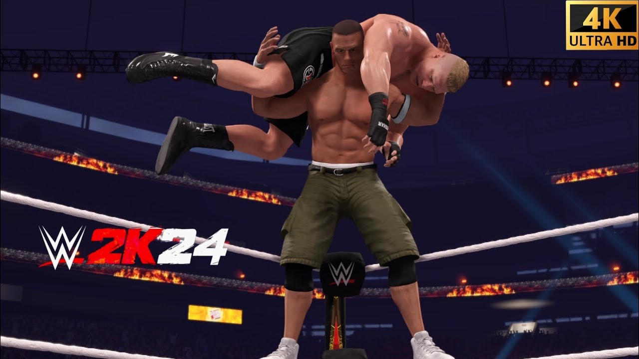 WWE 2k24 Gameplay | John Cena Vs Brock Lesnar - YouTube