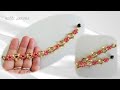 How to make Bracelet with Crystals/Easy Step-by-step Tutorial/Jewelry making @home/Diy