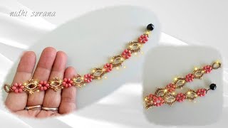 How to make Bracelet with Crystals/Easy Step-by-step Tutorial/Jewelry making @home/Diy