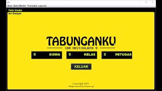 Demo Aplikasi Tabungan Siswa Berbasis Java Netbeans