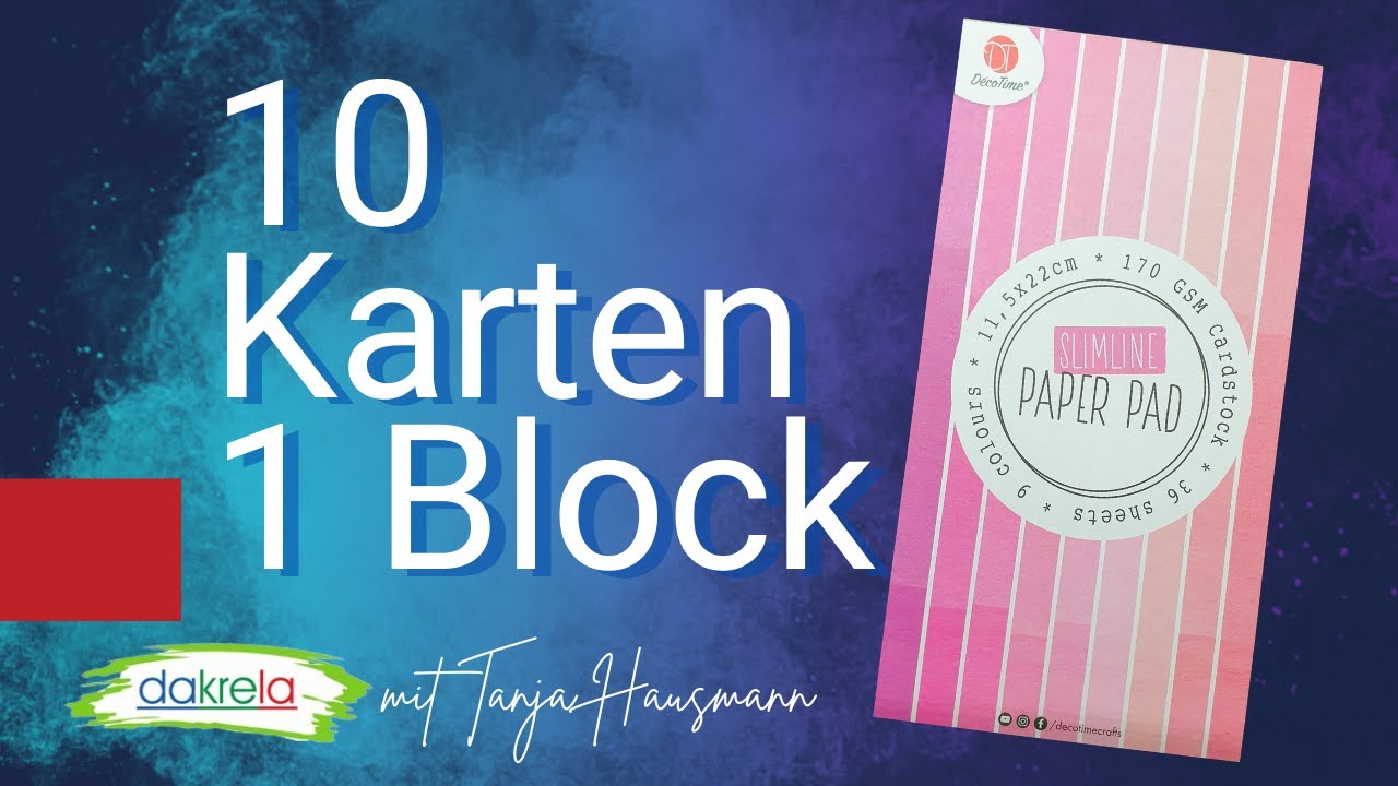 10 Karten 1 Block von Action | SLIMLINE Paper Pad | Weihnachtskarten ...