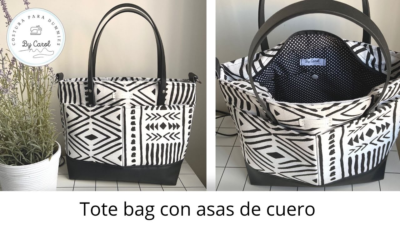 Tutorial costura: ¿Cómo hacer un tote bag o bolso con asas de cuero?