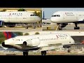 Delta Takeoffs + Landings! 757 + 717 + A320 Action at Ft. Lauderdale [Runway 10L] 11/8/14