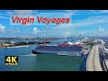 Virgin Voyages Cruise PortMiami 4k Aerial Views