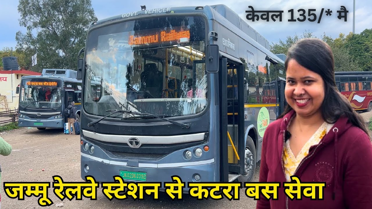 Jammu to Katra- JKRTC AC Bus Trip | KATRA Travel Guide | Katra to Jammu  Bus 