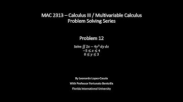 Double Integrals  Part 1 - Problem 12 - Calculus III Problem Solving Series