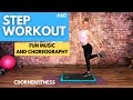 Basic to Intermediate Step Aerobics | Fun Music | Not Boring #60 | 130 bpm