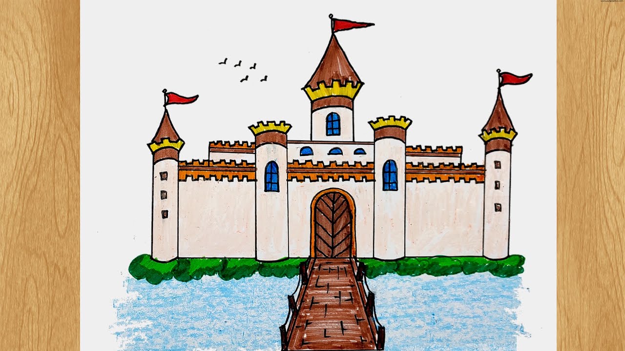 How to Draw a CASTLE! Easy Drawings for Kids 