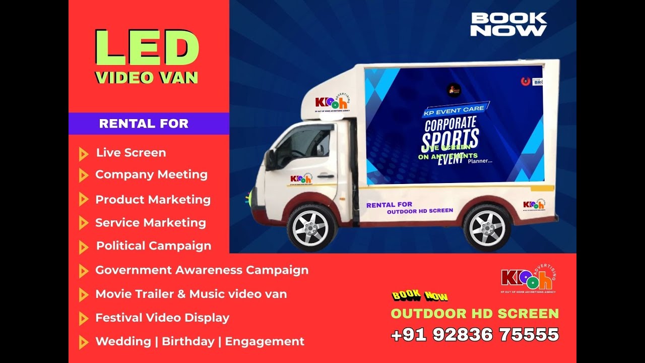 LED Video Van Rental in Chennai, Mobile LED Van for Advertising 