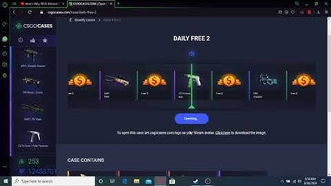 opening daily free cases in csgocases.com untill i get a knife pt.16