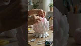 plastic spoon lamp