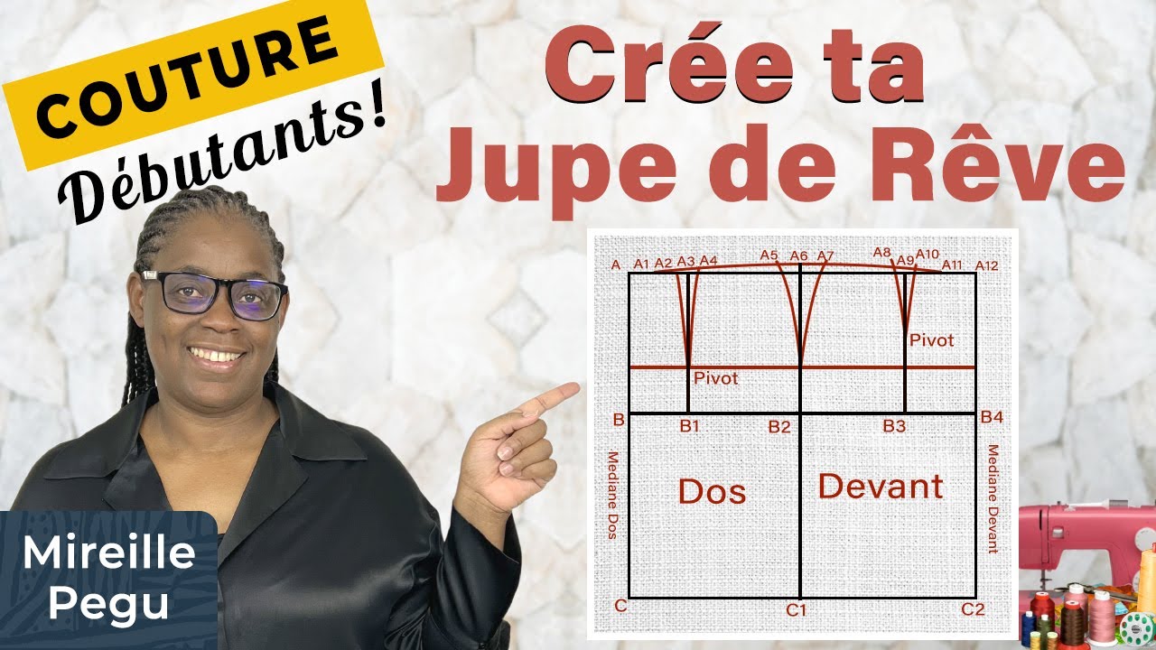 Débutants! Découvre Comment Dessiner Ta Jupe de Rêve avec ce Patron de Base en Couture!