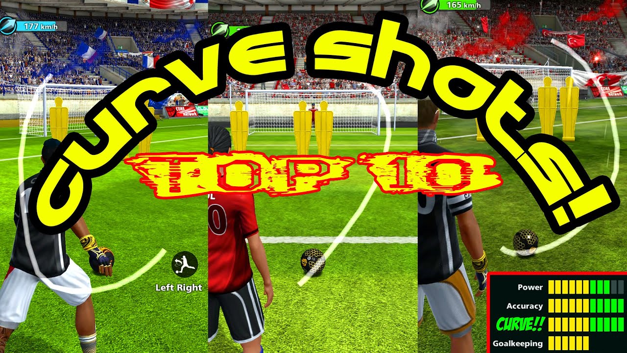 Football Strike TOP 10 CURVE SHOTS YouTube
