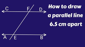 Draw a parallel line 6.5 cm apart. @SHSIRCLASSES.