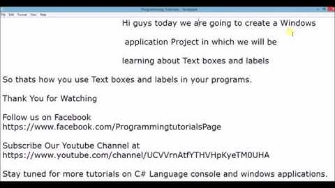 How to Use Labels and Textboxes in C#