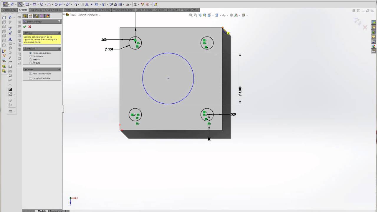 Solidworks tutorial leccion 2 desde cero - YouTube