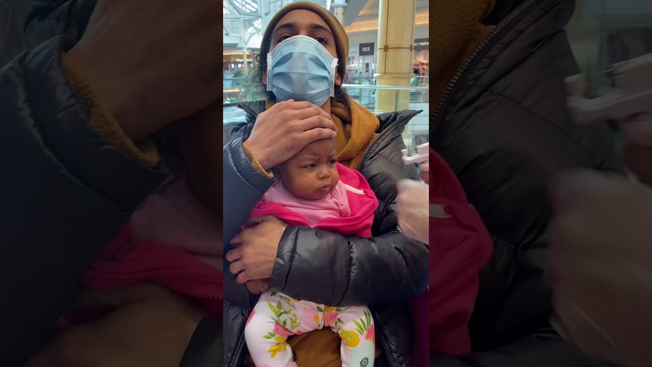 Baby doesn’t cry getting ears pierced