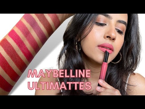 New Maybelline Ultimatte Lipsticks Swatches & Review