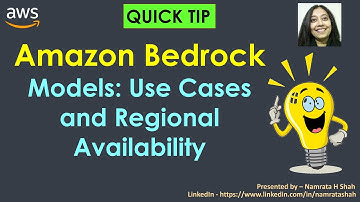 AWS Quick Tip - Amazon Bedrock-modellen, gebruiksscenario