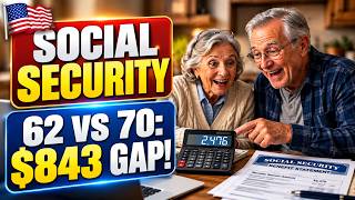 Average Social Security Check at 62 vs 70 in 2027 | Lose $843 a Month?