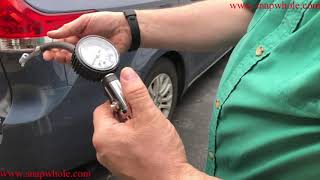 Harbor Freight Tire Inflator with Gauge Review and Use Demonstration