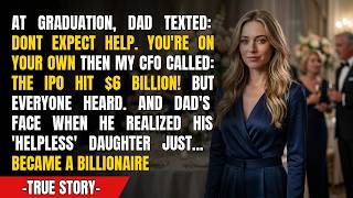 At Graduation, Dad Texted Don't Expect Help — Then My CFO Called About The IPO, And Dad......