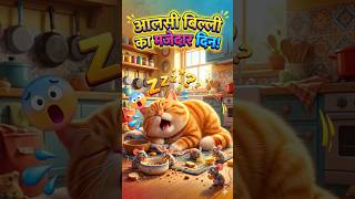 आलसी बिल्ली का मजेदार दिन New viral short story | viral short | #viral #shortsfeed #shorts #short