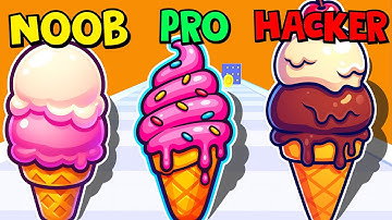 NOOB vs PRO vs HACKER Ice Cream Challenge – Funny Gameplay