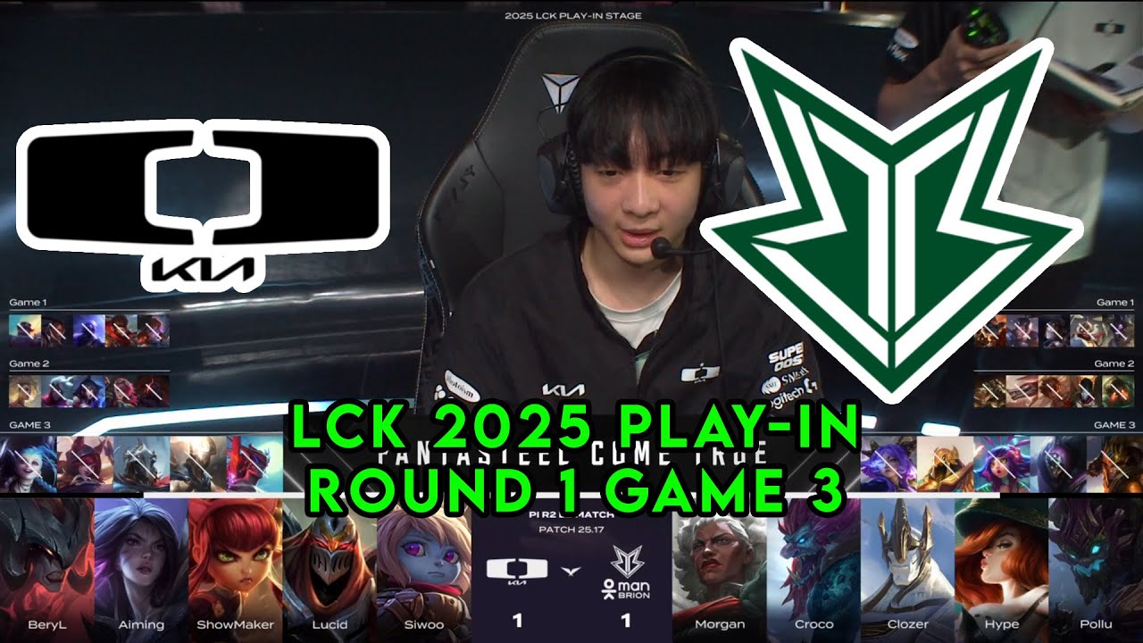 DK vs BRO Game 3 | LCK 2025 Play-In Losers'  Round 1 | Dplus KIA vs OK BRION G3